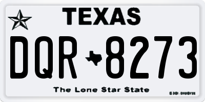 TX license plate DQR8273