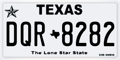 TX license plate DQR8282