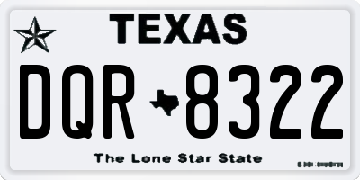 TX license plate DQR8322