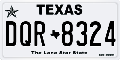 TX license plate DQR8324