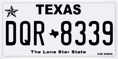 TX license plate DQR8339