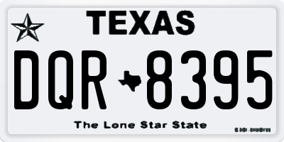 TX license plate DQR8395