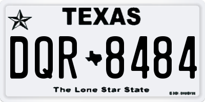 TX license plate DQR8484