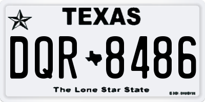 TX license plate DQR8486