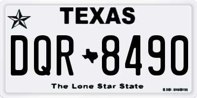 TX license plate DQR8490