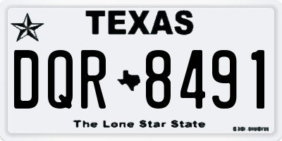 TX license plate DQR8491