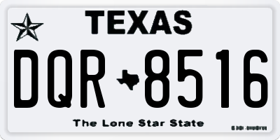 TX license plate DQR8516