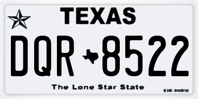 TX license plate DQR8522