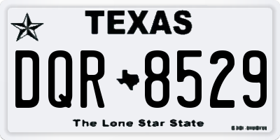 TX license plate DQR8529