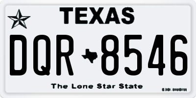 TX license plate DQR8546