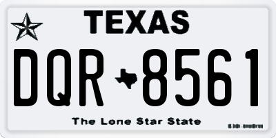 TX license plate DQR8561