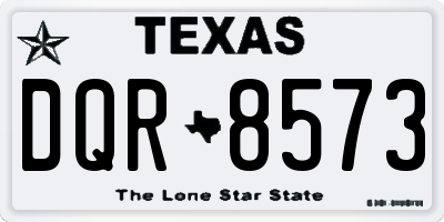 TX license plate DQR8573