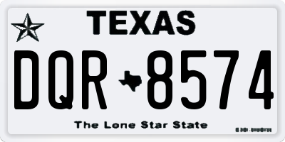TX license plate DQR8574