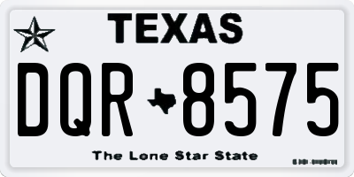 TX license plate DQR8575