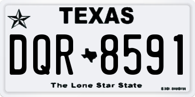 TX license plate DQR8591