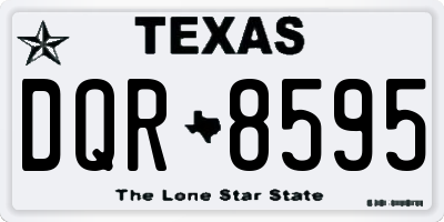 TX license plate DQR8595