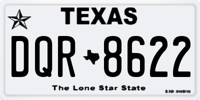 TX license plate DQR8622