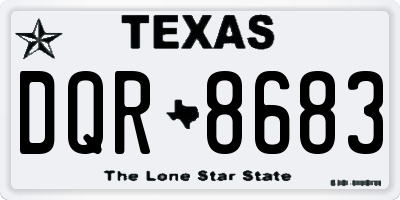 TX license plate DQR8683