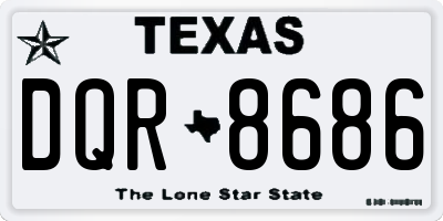 TX license plate DQR8686