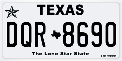TX license plate DQR8690