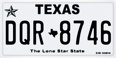 TX license plate DQR8746
