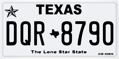 TX license plate DQR8790