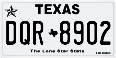TX license plate DQR8902