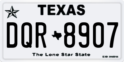 TX license plate DQR8907