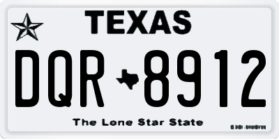 TX license plate DQR8912