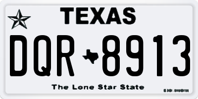 TX license plate DQR8913