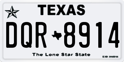 TX license plate DQR8914