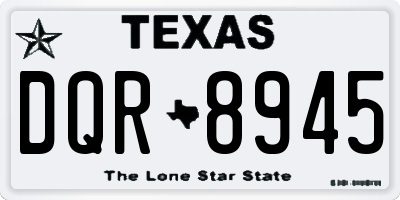 TX license plate DQR8945