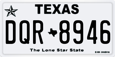 TX license plate DQR8946