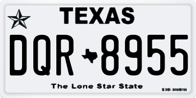 TX license plate DQR8955