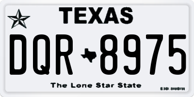 TX license plate DQR8975