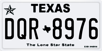 TX license plate DQR8976