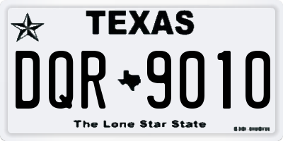TX license plate DQR9010