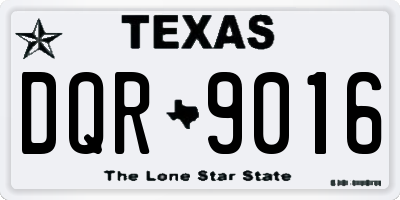 TX license plate DQR9016