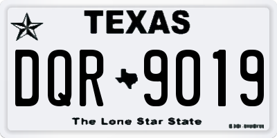 TX license plate DQR9019