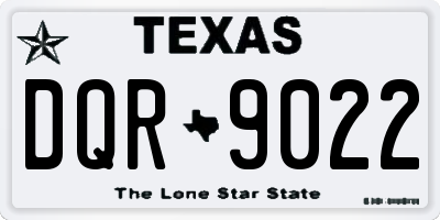 TX license plate DQR9022