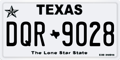 TX license plate DQR9028