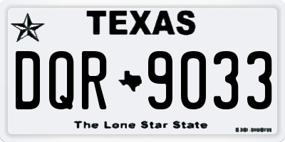 TX license plate DQR9033