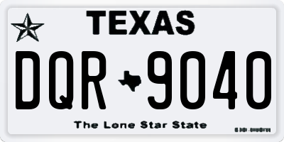 TX license plate DQR9040