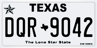 TX license plate DQR9042