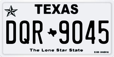 TX license plate DQR9045
