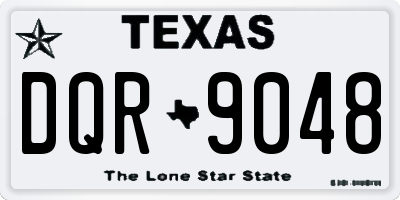TX license plate DQR9048