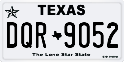 TX license plate DQR9052