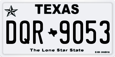 TX license plate DQR9053