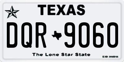 TX license plate DQR9060