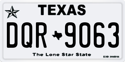 TX license plate DQR9063